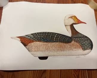 Arthur Nevin signed numbered Bird Decoy 