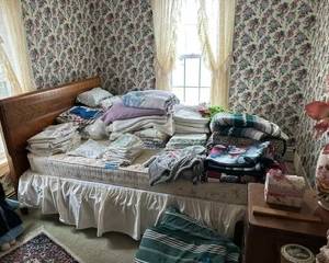 Oak Antique Headboard/ Bed