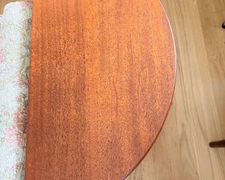 Federal Mahogany Pedestal Trifid Demi-Lune Side Table