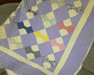 Vintage Handmade Bowtie Quilt