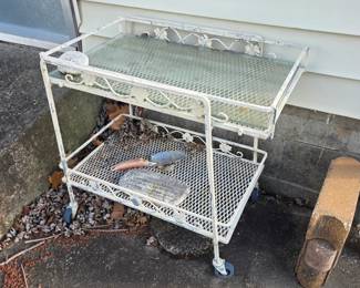 Rolling Iron Tea/Garden Cart