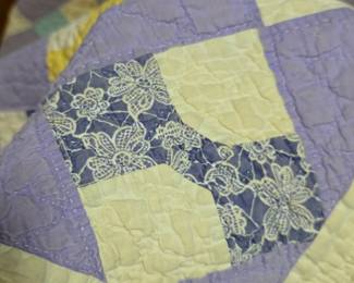 Vintage Handmade Bowtie Quilt