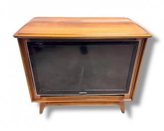 104 MidCenturyStyleWoodTVCabinetwSamsung32TV