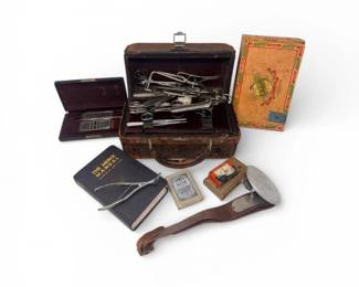 35 AntiqueDoctorsBagwMedicalInstrumentsSupplies