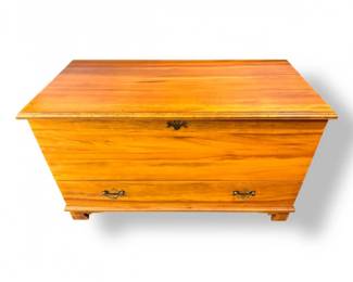 108 LargeHandcraftedSolidWoodBlanketChestwDrawerCasters