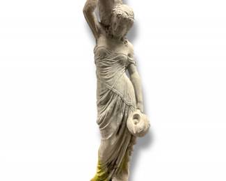 40 ClassicalWomanGardenStatueHoldingUrnPitcherCement