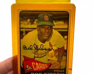 114 BobGibsonTopps320Cardw1992AutographTicket