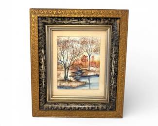 1 OriginalLandscapeArtworkwAntiqueFrameSignedRuff