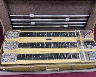 Vtg Fender Stringmaster Triple Neck Steel Guitar