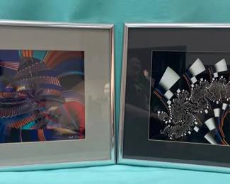 Abstract Framed Art, LE  Signed