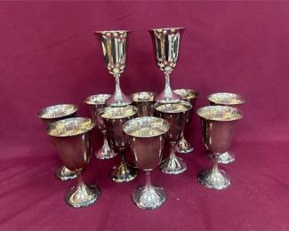  04 12 Piece Silver Goblet Set