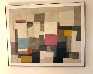 Abstract serigraph, Noriko Azuna, signed and numbered 