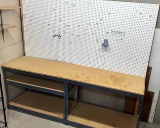Peg Board And Utility Shelving