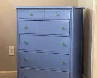 Vintage Periwinkle Dresser