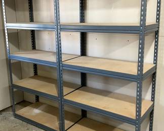 Two Metal Utility Shelves