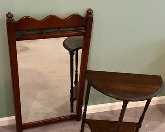 Wooden Mirror And Table