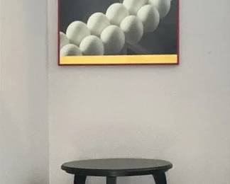 Accent Table With Framed Art