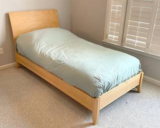 Twin Bed With Bedding