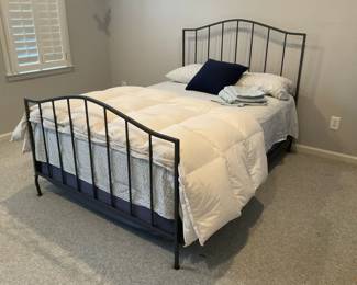 Metal Bed With Bedding