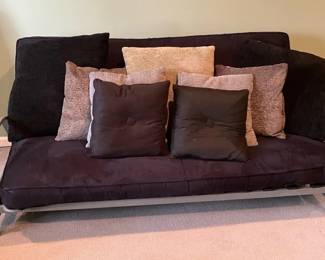 Faux Suede Futon