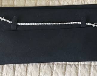 7" sterling diamond tennis bracelet