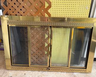 Brass firplace screen