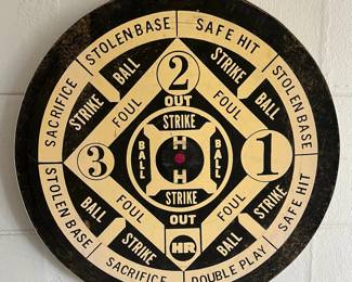 Vintage baseball dartboard