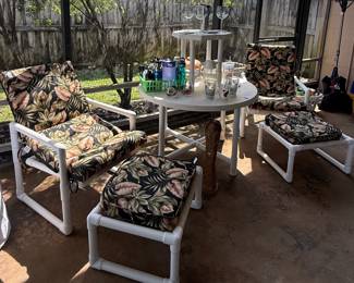 PVC patio set