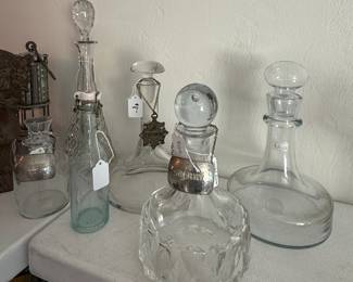 Vintage decanters