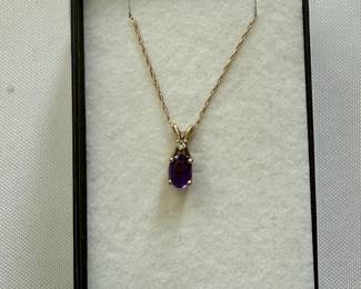 14k amethyst necklace