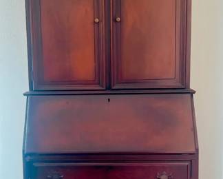 Chippendale style mahogany secretary desk