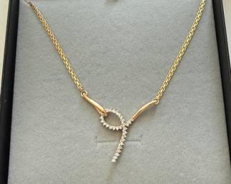 14k gold & diamond necklace