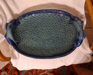 Portugal pottery platter - fish motif