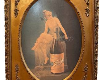 Vintage SCHLITZ Beer Fairy Advertising Sign