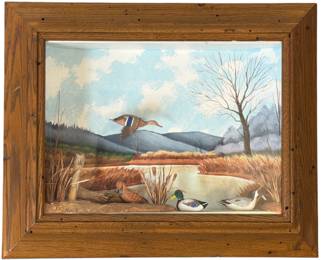 Vintage Duck Hunting Shadow Box, STEPHEN POLLACK
