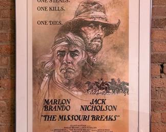 THE MISSOURI BREAKS Vintage Movie Poster, Brando Nicholson