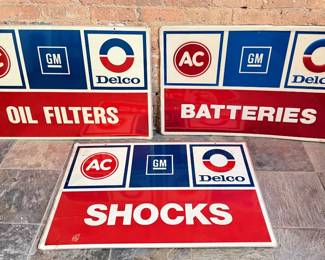 Three ACDELCO Motor Advertising Signs 
