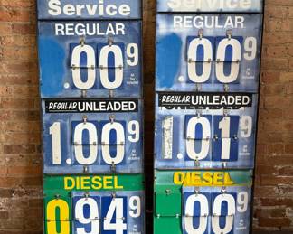 Vintage Self Service Gas Advertising Sign (2)