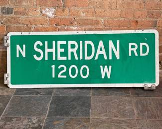 4' Original  Double Sided Chicago Street Sign, SHERIDAN RD