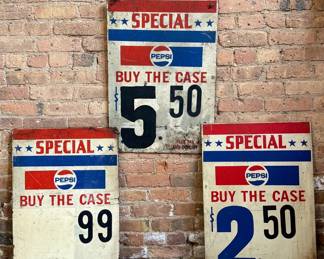 Vintage PEPSI "Buy the Case" Advertising Sign (3)