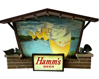Vintage HAMM'S BEER "Flying Goblet" Advertisement Sign