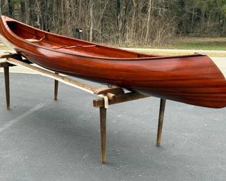 Wooden Canoe, Handcrafted by Avid Sportsman