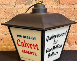 Vintage CALVERT RESERVE Bar Advertising Lantern