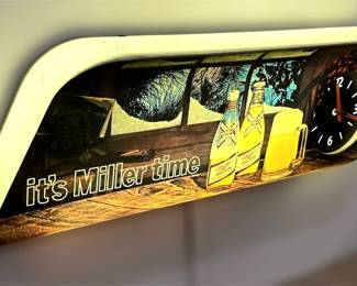Vintage MILLER HIGH LIFE "It's Miller Time" Bar Advertising Clock