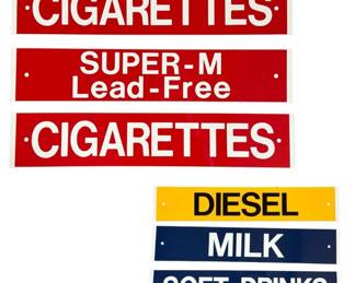 Three Double Sided Advertising Signs