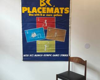 Vintage JOHNNY HART "B.C." Comics 1972 MUNICH OLYMPIC GAMES Promotional Advertising Poster