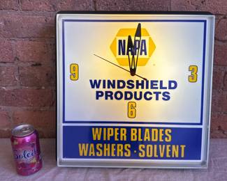 Vintage NAPA Windshield Products Advertising Clock