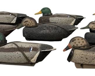 Large Collection of Cork Hunting Duck Decoys