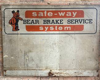 RARE Vintage BEAR Break Serve System Advertising Sign 