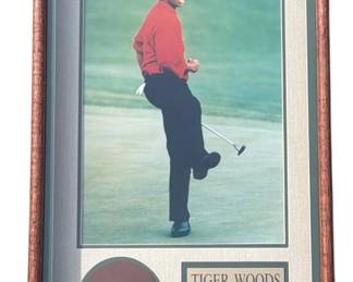 TIGER WOODS Autographed Golf Ball in Shadow Box